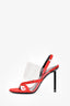 Alexander Wang Red Satin and PVC 'Marlow' Heels Size 36