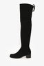 Stuart Weitzman Black Suede Lowland Over the Knee Boots Size 36.5
