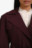 LAMARQUE Burgundy 'Quinn' Cropped Trench Coat Size XS