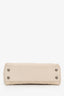 Pre-loved Chanel™ 2016-17 Cream Caviar Leather Quilted Mini Coco Top Handle No Strap