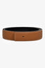Hermès 2014 Gold/Black Leather Reversible Belt Size 95 (No Buckle)