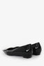 Roger Vivier Black Patent Square Toe Buckle Flats Size 37.5
