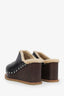 Hermès Black Leather Earth Mules Size 36