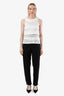 Pre-loved Chanel™ Black Silk High Rise Sheer Pants Size 36