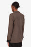 Sandro Brown/Black Cotton Single Breasted Blazer Size 36