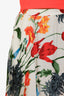 Alice + Olivia White/Multicolour Floral Print Midi Skirt Size 0