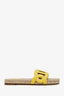 Hermès Yellow Leather Aloha Sandals Size 35