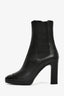 Pre-loved Chanel™ Black Leather Heeled Chelsea Boots Size 40