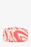 Emilio Pucci Pink Coated Canvas Leather Trimmed Small Tote