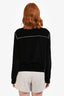 Celine Black Velour Track Jacket Size XS