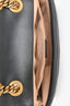 Gucci Black Leather GG Marmont Small Flap Shoulder Bag