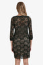 Diane von Furstenberg Green Lace Embroidered Long Sleeve Midi Dress Size 8