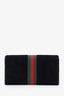 Gucci Black Suede Ophidia GG Web Wallet on Chain