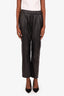 Anine Bing Black Vegan Leather Straight Leg Pants Size S