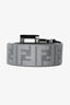 Fendi Grey/Black Reversible FF Zucca Print and FF Buckle College Belt Mens