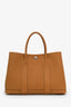 Hermès 2026 Gold Negonda Leather Palladium-Plated Hardware Garden Party 30 Top Handle Bag