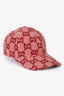 Gucci Red/Pink Wool GG Monogram Baseball Hat