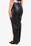 AG Black Vegan Leather Straight Leg Pants Size 31