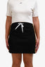 Miu Miu 2018 Black Red/Yellow Striped Mini Skirt Size M