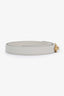 Saint Laurent Cream Leather Gold-Tone Chain Detail Belt Size 85