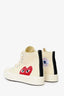 Comme des Garcons Play x Converse Cream High Top Sneaker Size 9