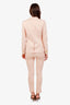 Veronica Beard Light Pink Blazer and Stretch Slim Pant Set Size 4