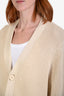 Sandro Cream Wool Blend Buttoned Cardigan Size L