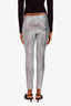 Isabel Marant Silver Micro Sequin High Waisted Pants Size 40