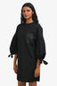 Max Mara Black M Logo Printed Short Sleeve T-shirt Dress Size 4 US