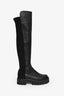 Stuart Weitzman Black Leather 5050 Ultralift Boots Size 36.5