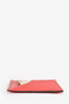 Hermès Red Mysore Goatskin 'Histoire Naturelle' Card Holder With Lizard Leather