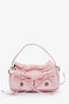 Acne Studios Pink Leather Multipocket Micro Bag with Strap