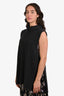 Fabiana Filippi Dark Grey Cashmere Beaded Open Side Turtleneck Vest Estimated Size M