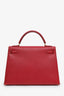 Hermès 1994 Red Epsom Kelly 32 GHW With Strap