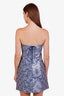Alice + Olivia Blue Cotton Strapless Mini Dress Size 2