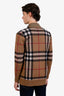 Burberry Brown Wool Cashmere Check Cardigan Size M Mens