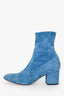 Valentino Blue Suede Heeled Boots Size 39