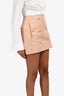 Burberry Pink Cotton Buttoned Mini Skirt Size 2