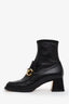 Gucci Black Leather 1955 Horsebit Ankle Boots Size 40