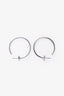 Tiffany & Co. 18K White Gold Diamond Metro Hoop Earrings