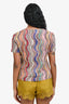 Missoni Multicolour Zigzag Short Sleeve Top Size 42