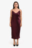 Sablyn Burgundy Silk Taylor Maxi Dress Size L