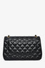 Pre-loved Chanel™ 2014 Black Quilted Lambskin Classic Jumbo Double Flap GHW