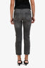 Christopher Kane Grey Faded Floral Print Low Rise Crop Jeans Size 25