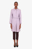 Courreges Purple Wool Tweed Single Breasted Jacket Size S