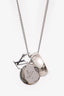 Louis Vuitton Silver Tone Monogram Charms Necklace