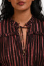 Ulla Johnson Brown Pink Metallic Stripe Cotton Mini Dress Size 4