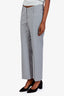 Victoria Beckham Grey Wool Cotton Blend Pants Size 6