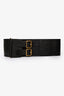 Christian Dior 2020 Black Leather Double Buckle Belt Size 80