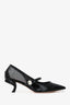 Roger Vivier Black Patent Mesh Virgule Babies Mary Jane Pumps Size 35